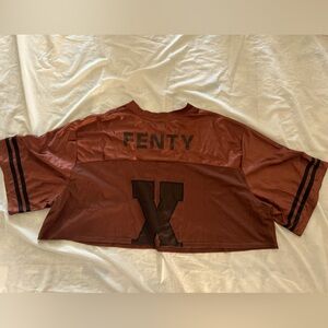 Savage X Fenty Cropped Football Jersey Brown 4X